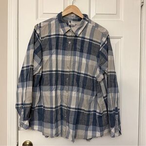 Westport Blue and Tan Plaid Button Down Shirt